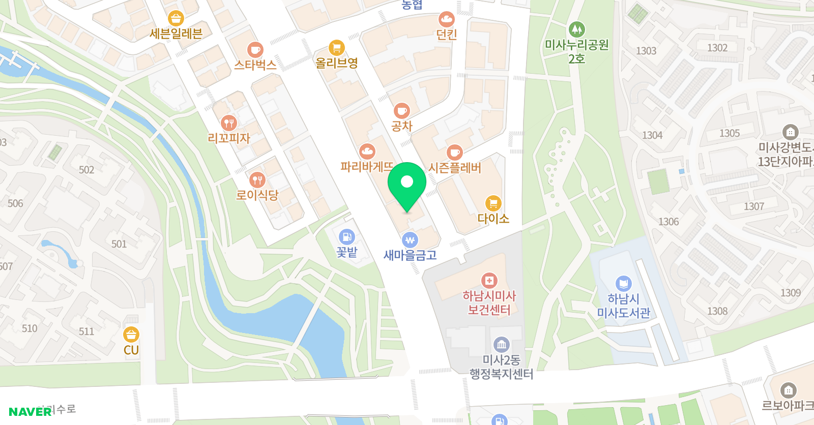 스마트해법 수학 미사강변점 위치
