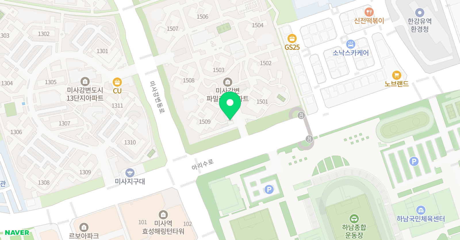 미사 차오름 수학 위치