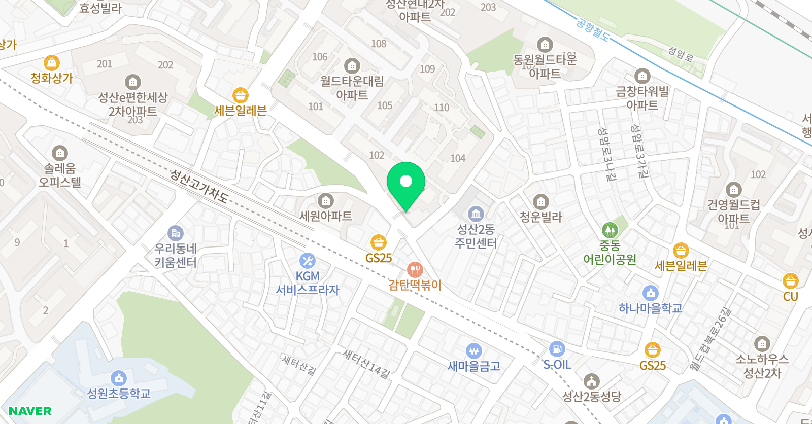 성산코리아 태권도 위치