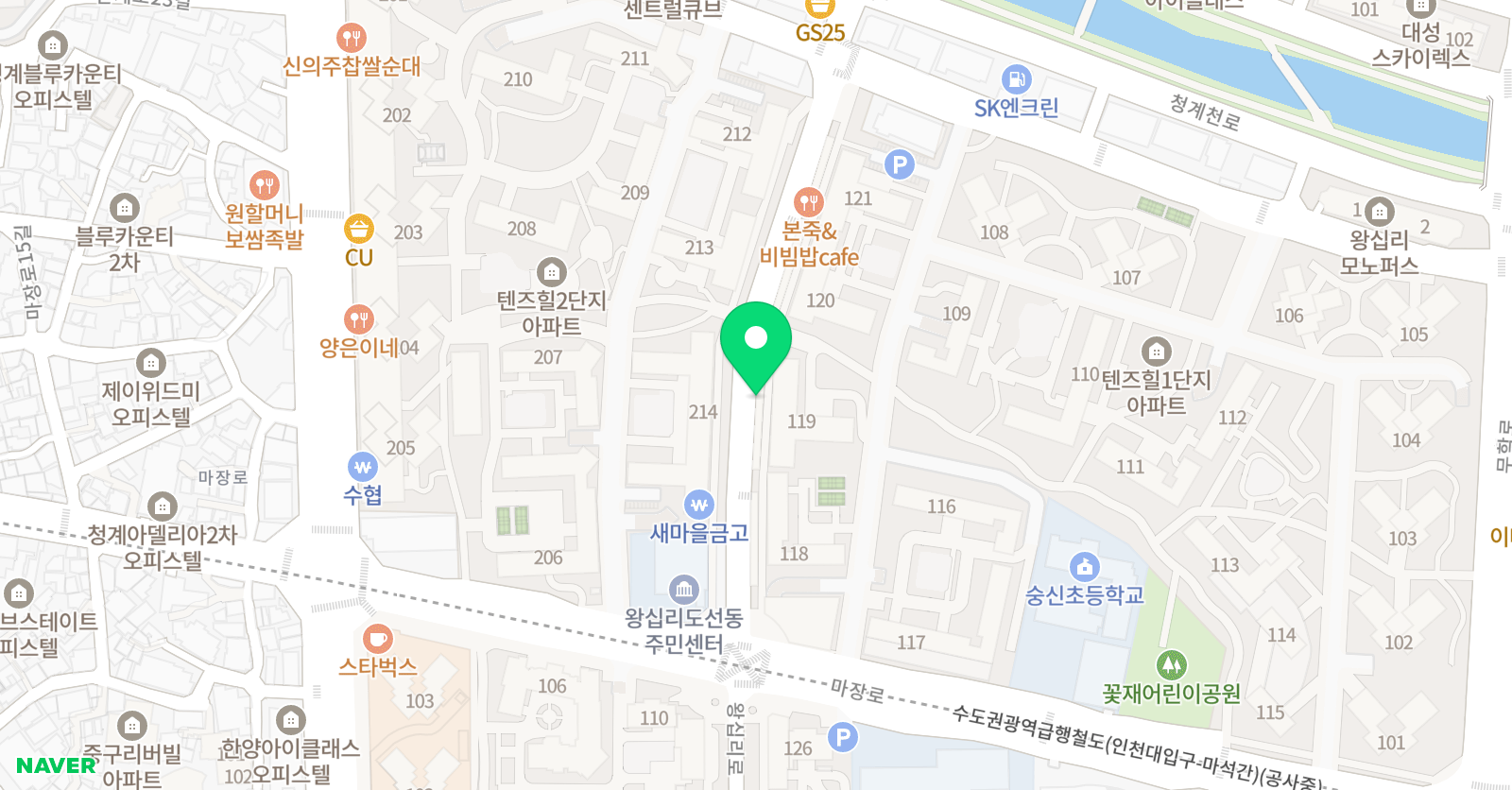 미즈 원어학원 위치