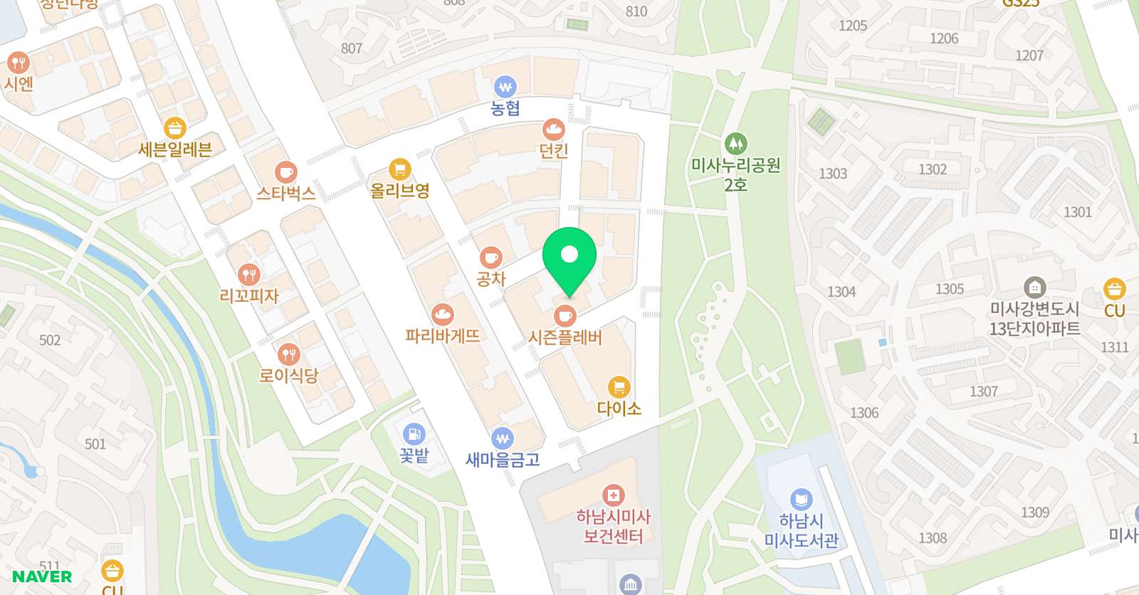 바탕소 미술학원 미사본원 위치