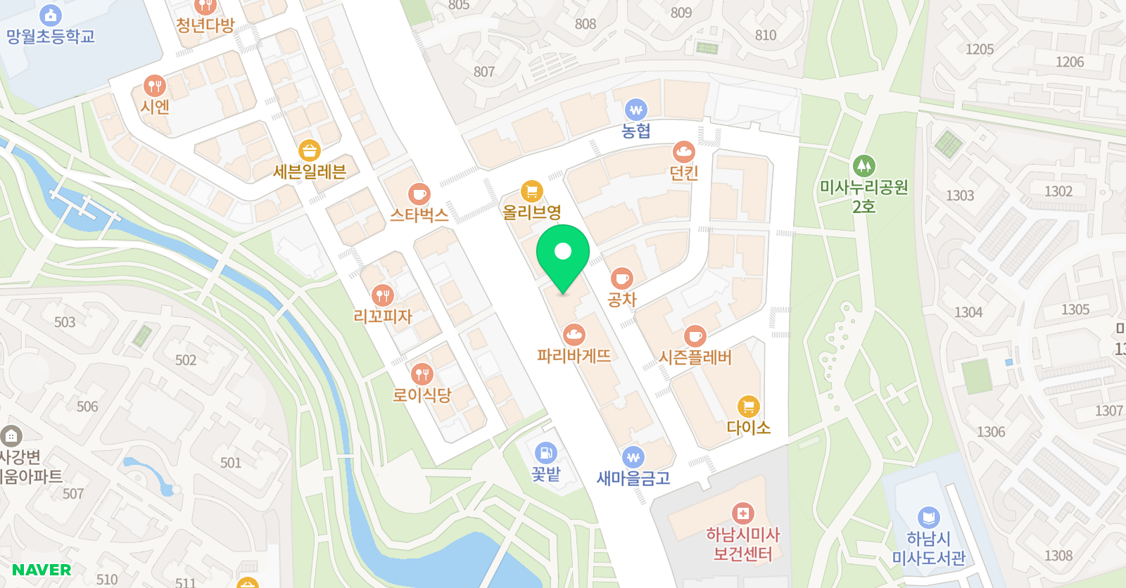 UNSW 영어학원 미사점 위치