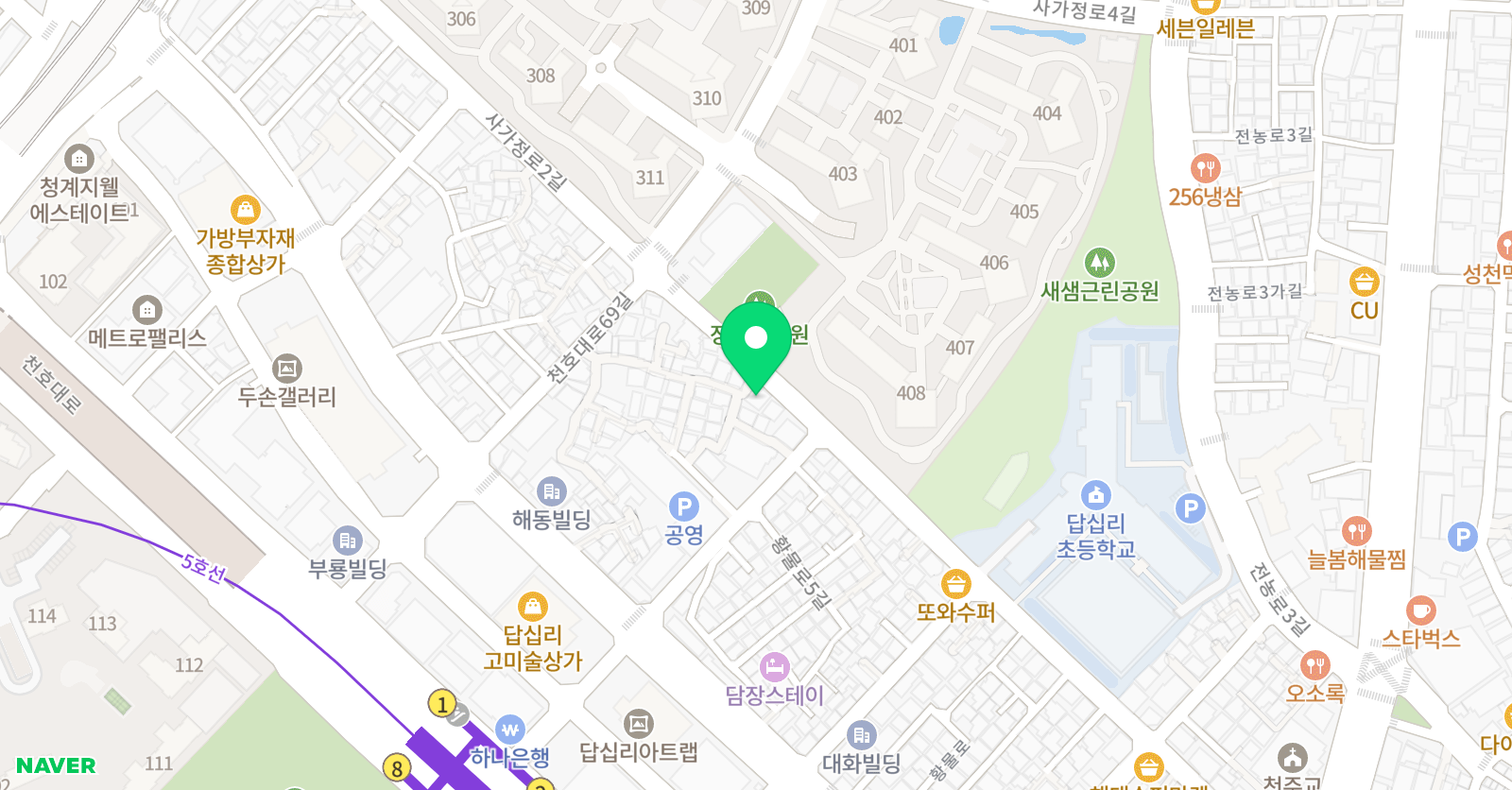 홍익 미술 위치
