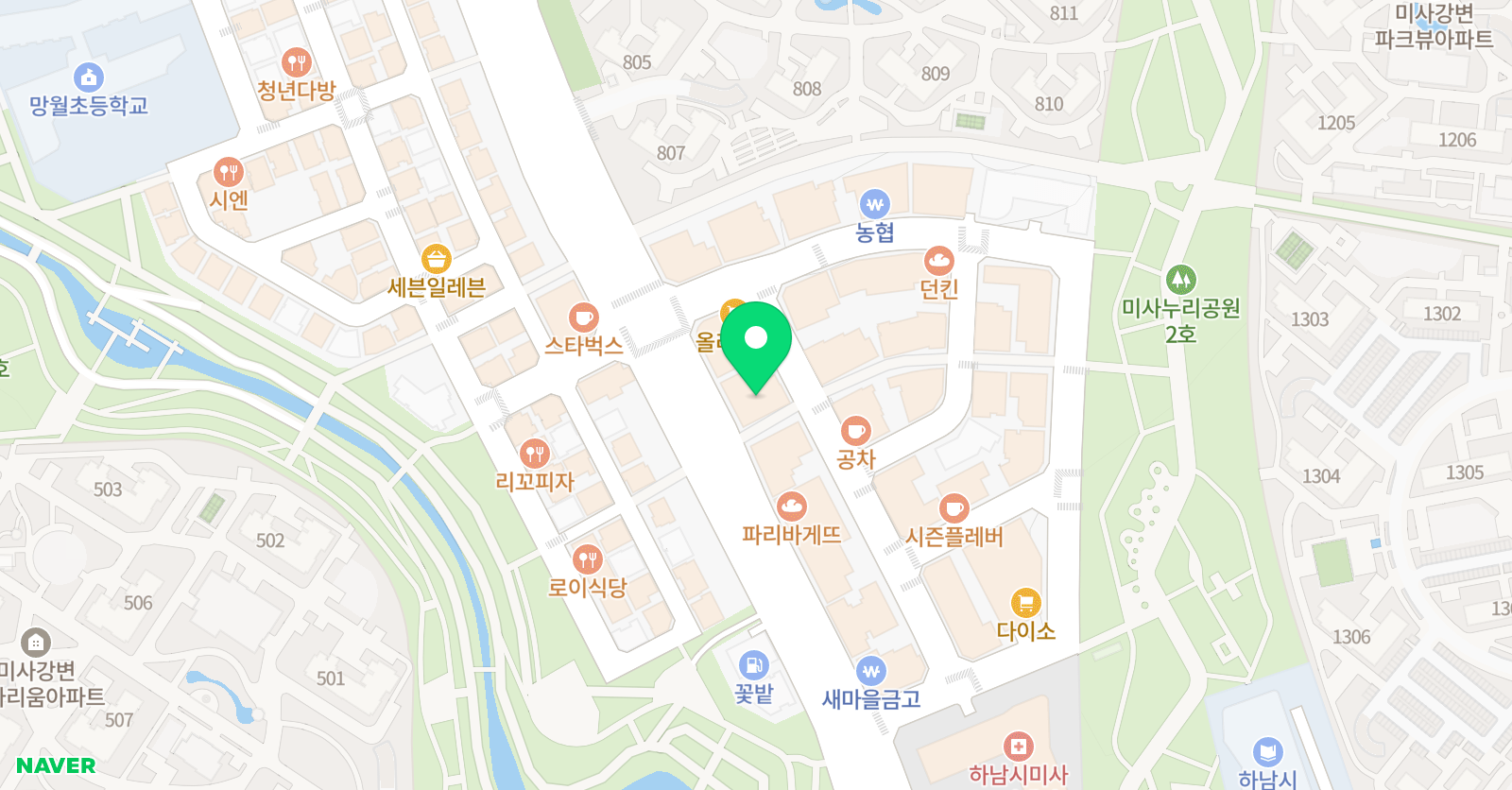 깊은생각 수학학원 1관 위치
