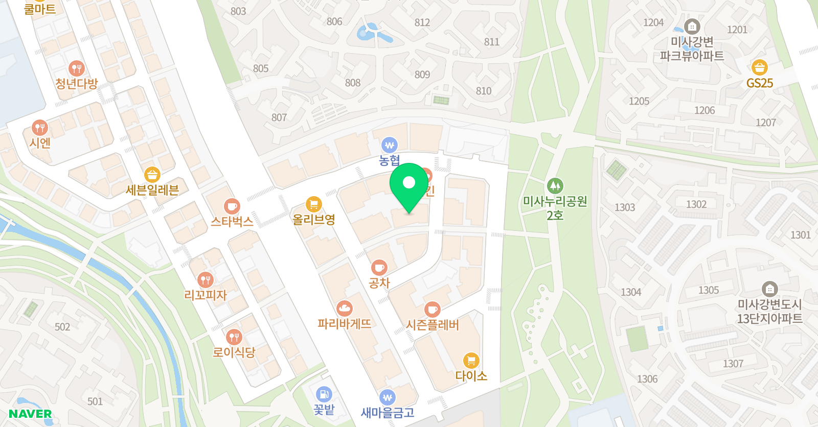 수학싸부 미사 학원 위치