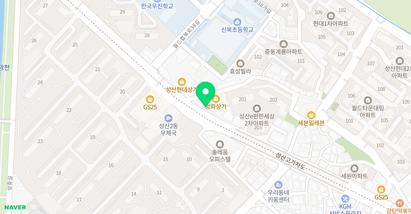쎈수학러닝센터 성산 수학교습소 위치