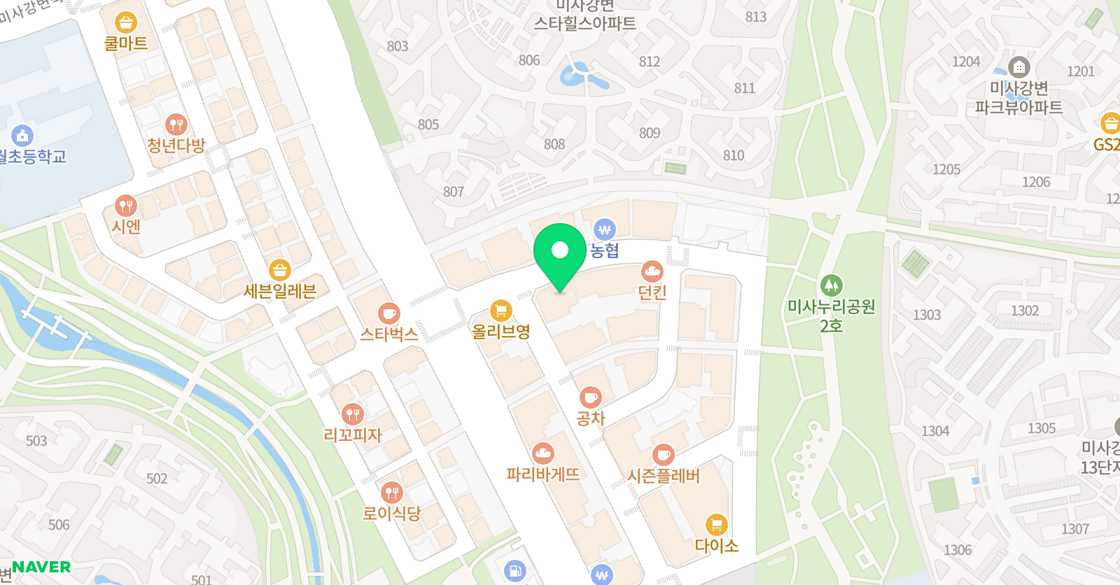 그림아트스튜디오 미사강변원 위치