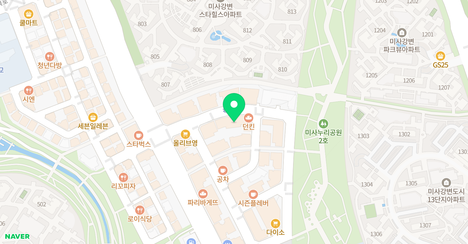 지음피아노음악학원 위치