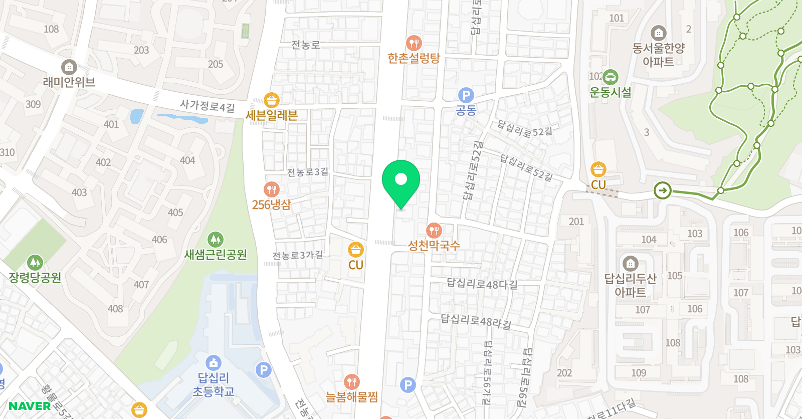 EJ이화 발레학원 답십리점 위치