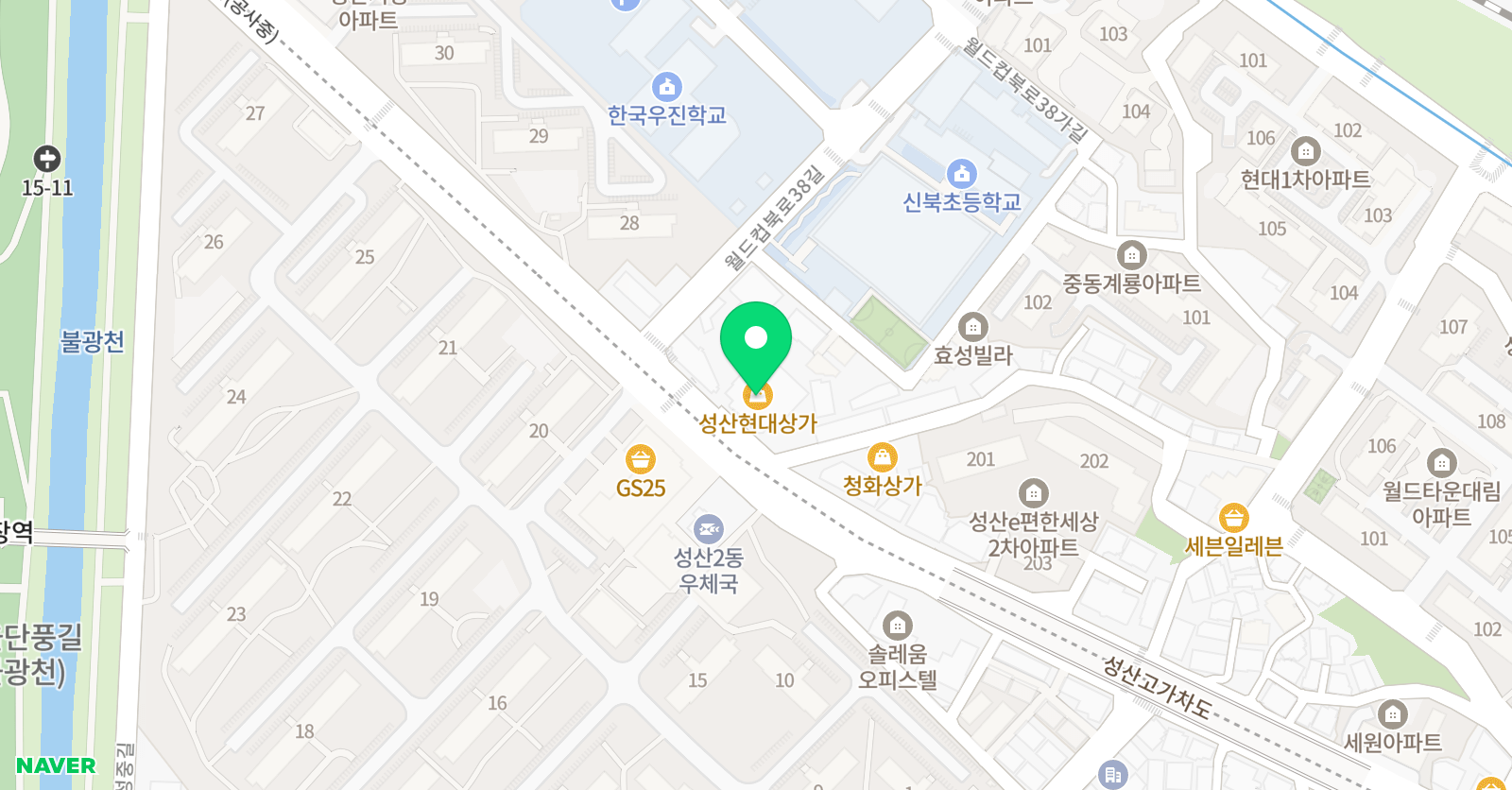 뮤엠 영어 성산캠퍼스 위치