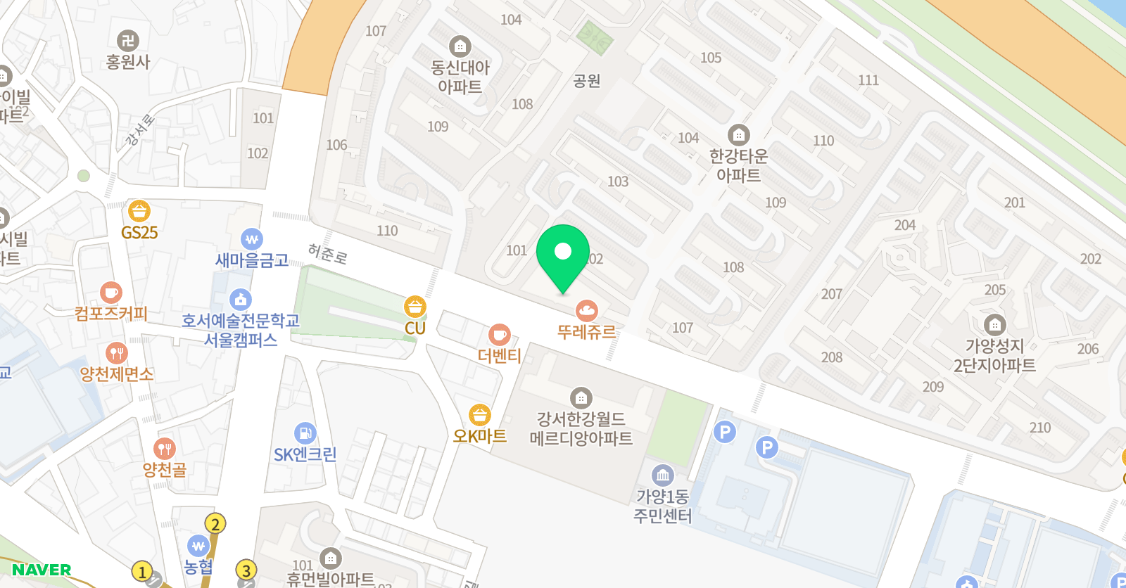 나래 태권도 위치