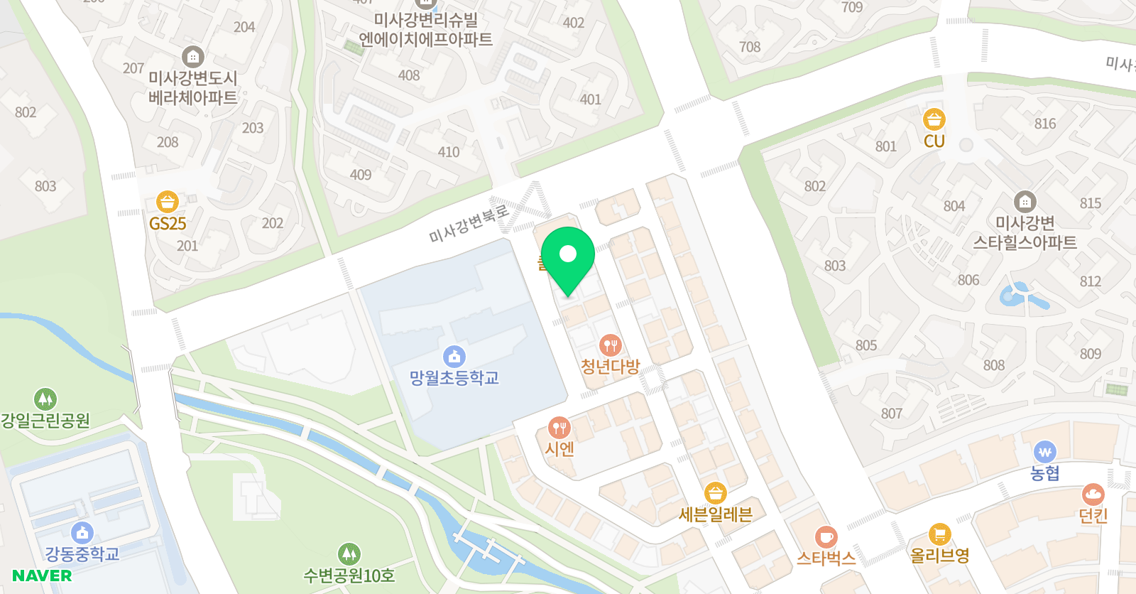스마트 해법영어 수학학원 하남 망월초점 위치
