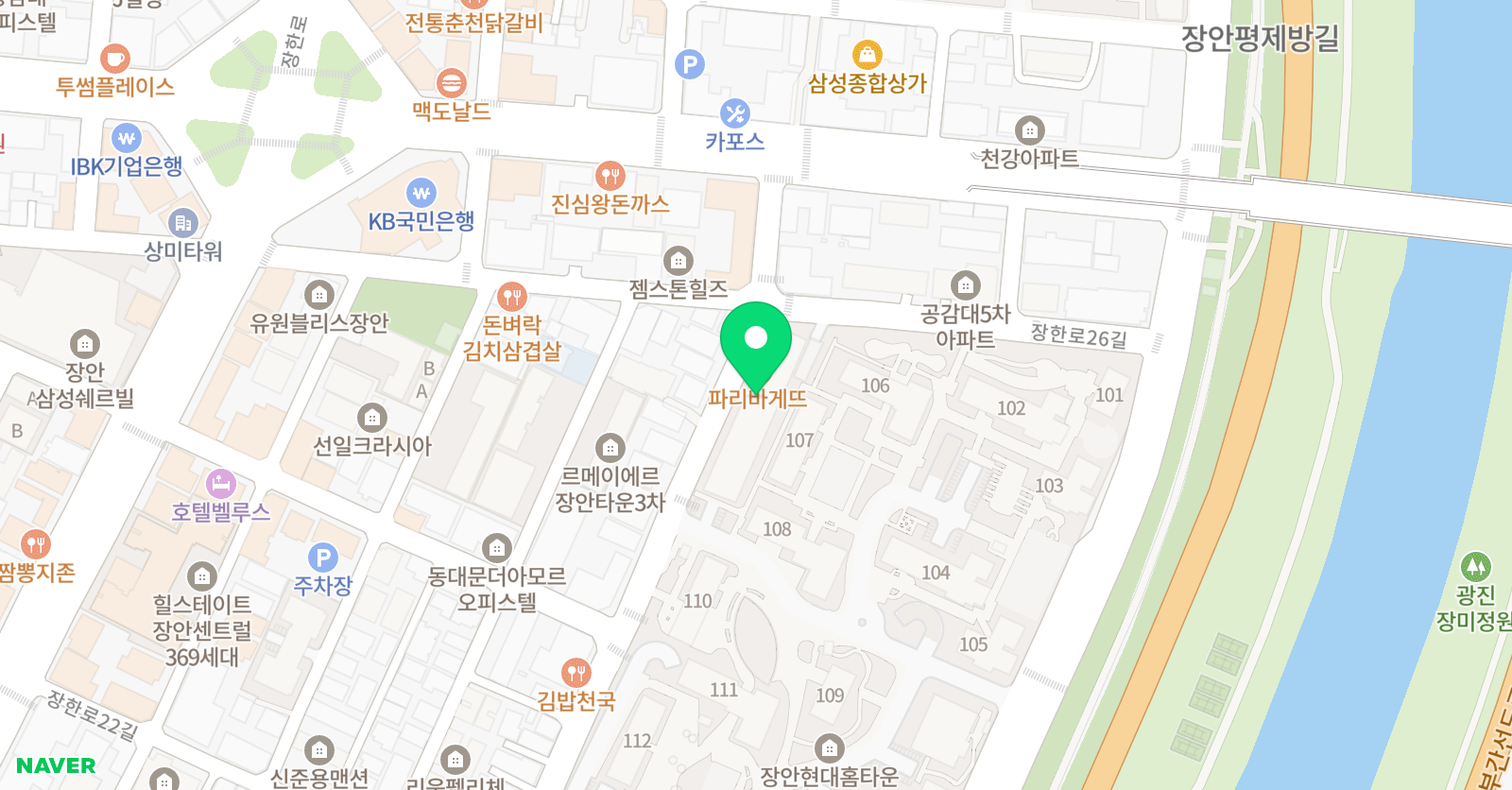 창조의아침 미술학원 장안캠퍼스 위치