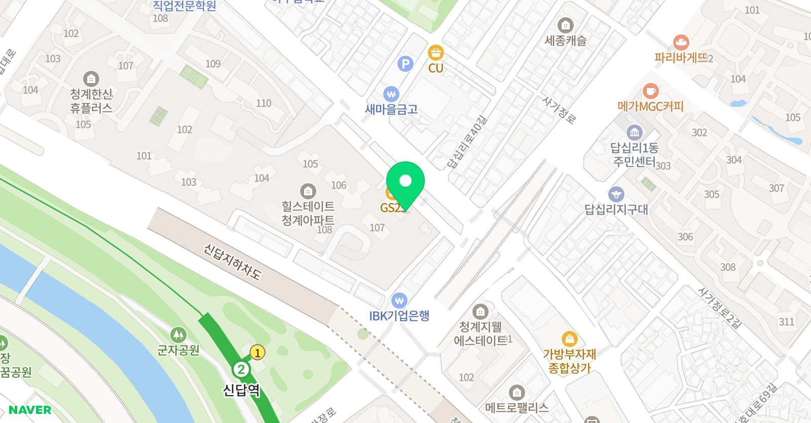 빨간펜 수학의달인 청계힐스테이트점 위치