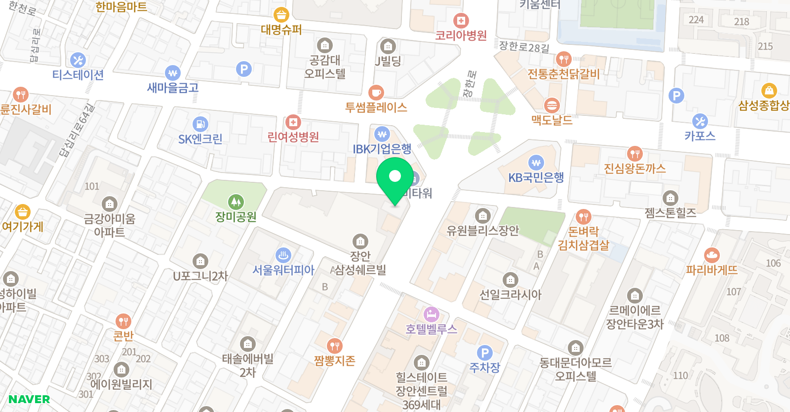 와이즈만 영재교육 동대문센터 학원 위치