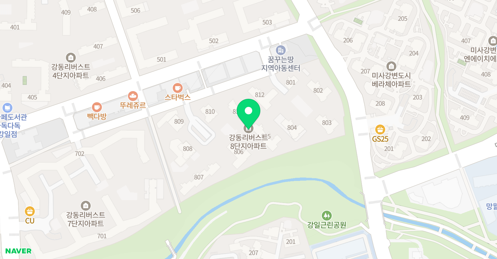 푸르넷 공부방 리버스트점 위치