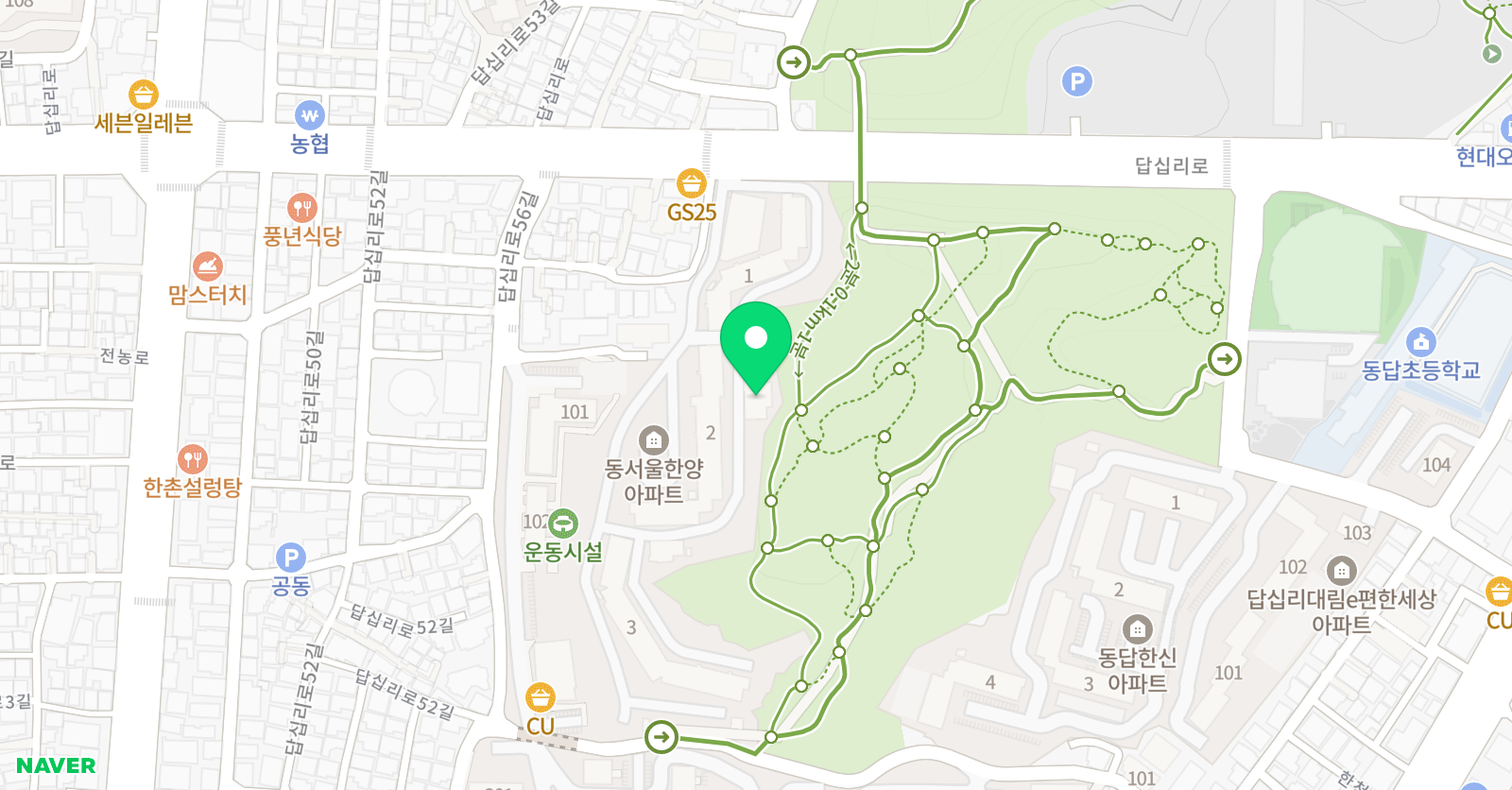 한양키즈하우스 학원 위치