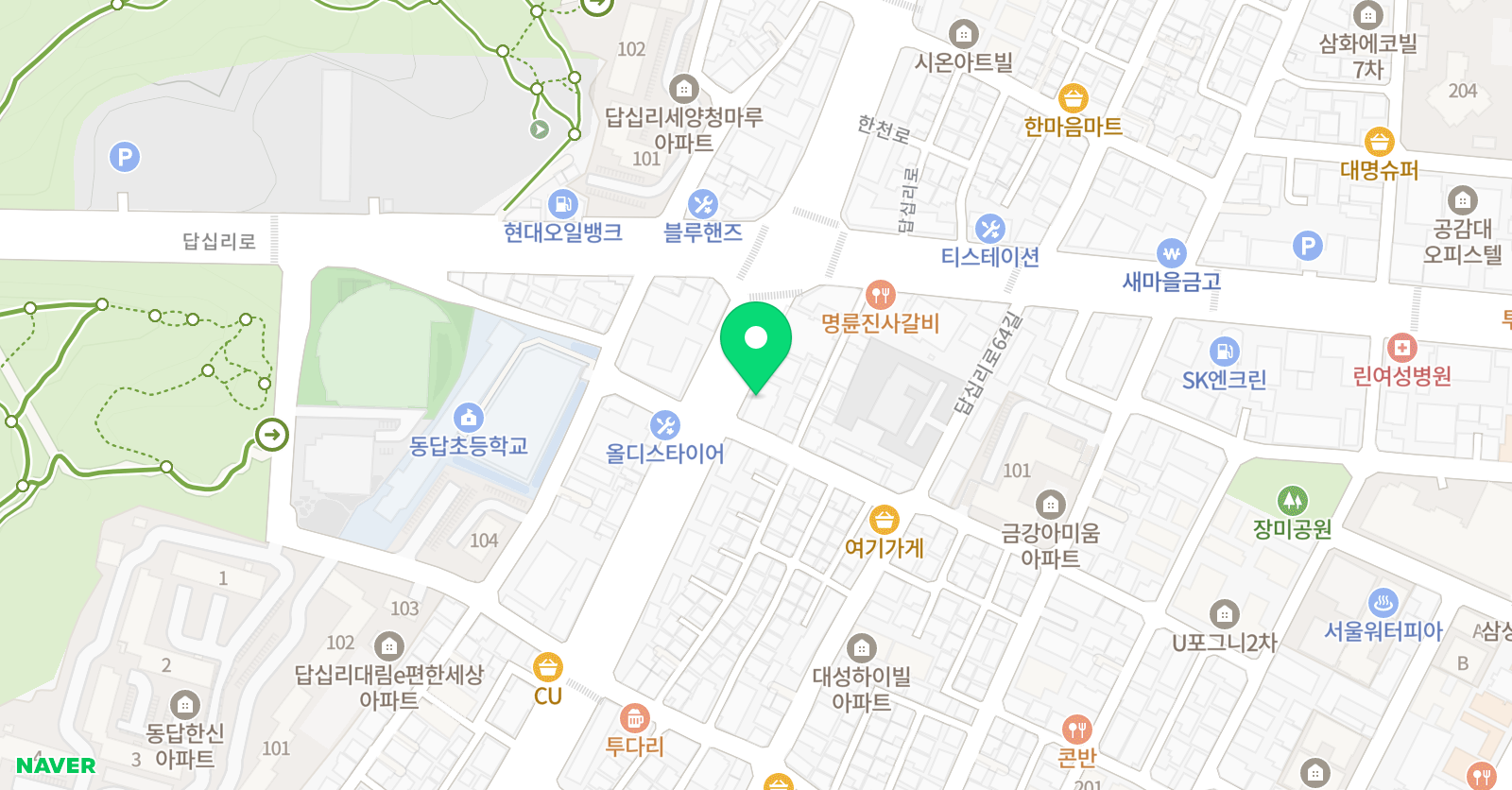 청담 어학원 동대문브랜치 위치
