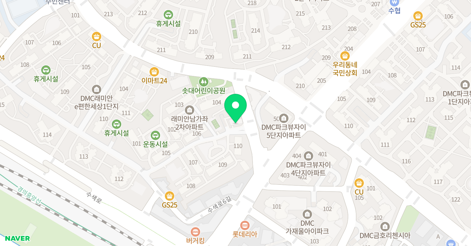 용인대금메달 태권도 위치