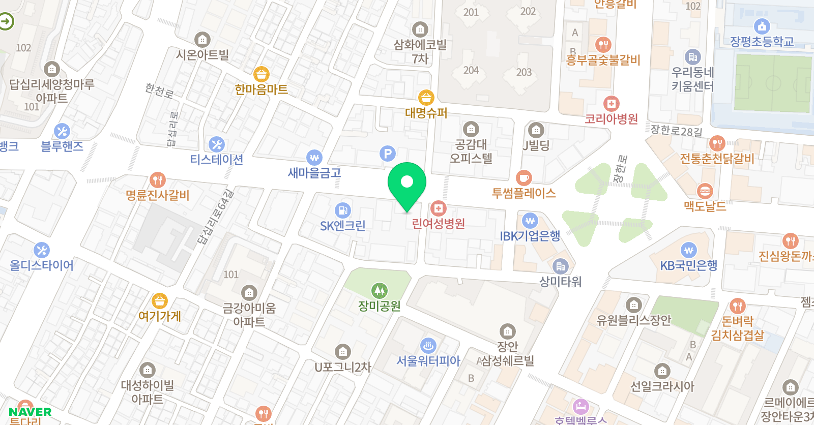 소마 동대문장안센터 위치