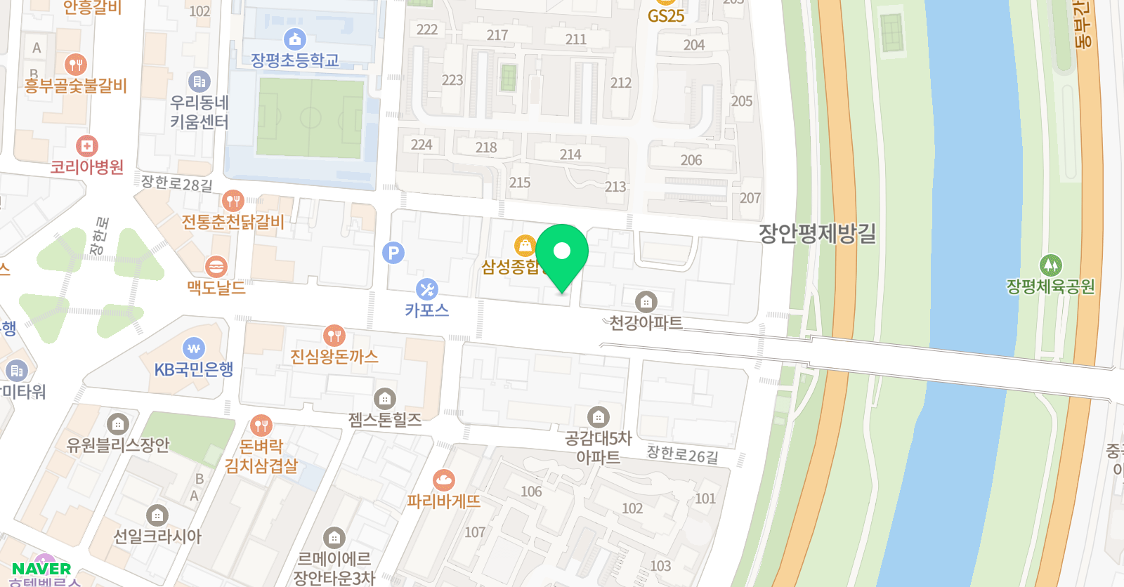 정상 수학 위치