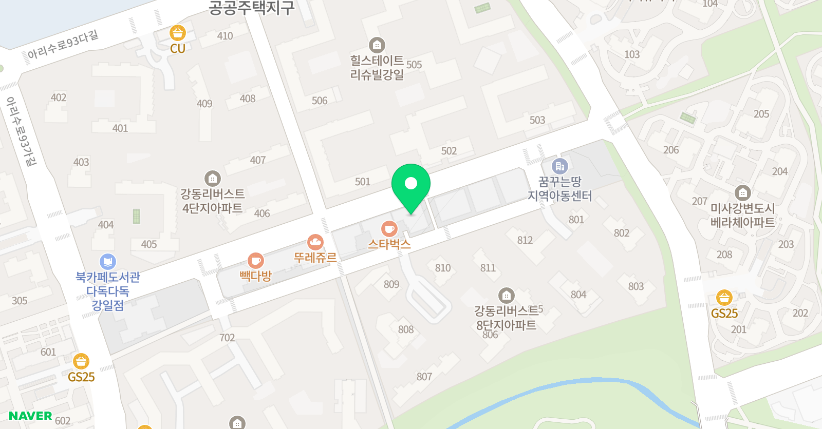 FTC 호림 합기도 강일 위치