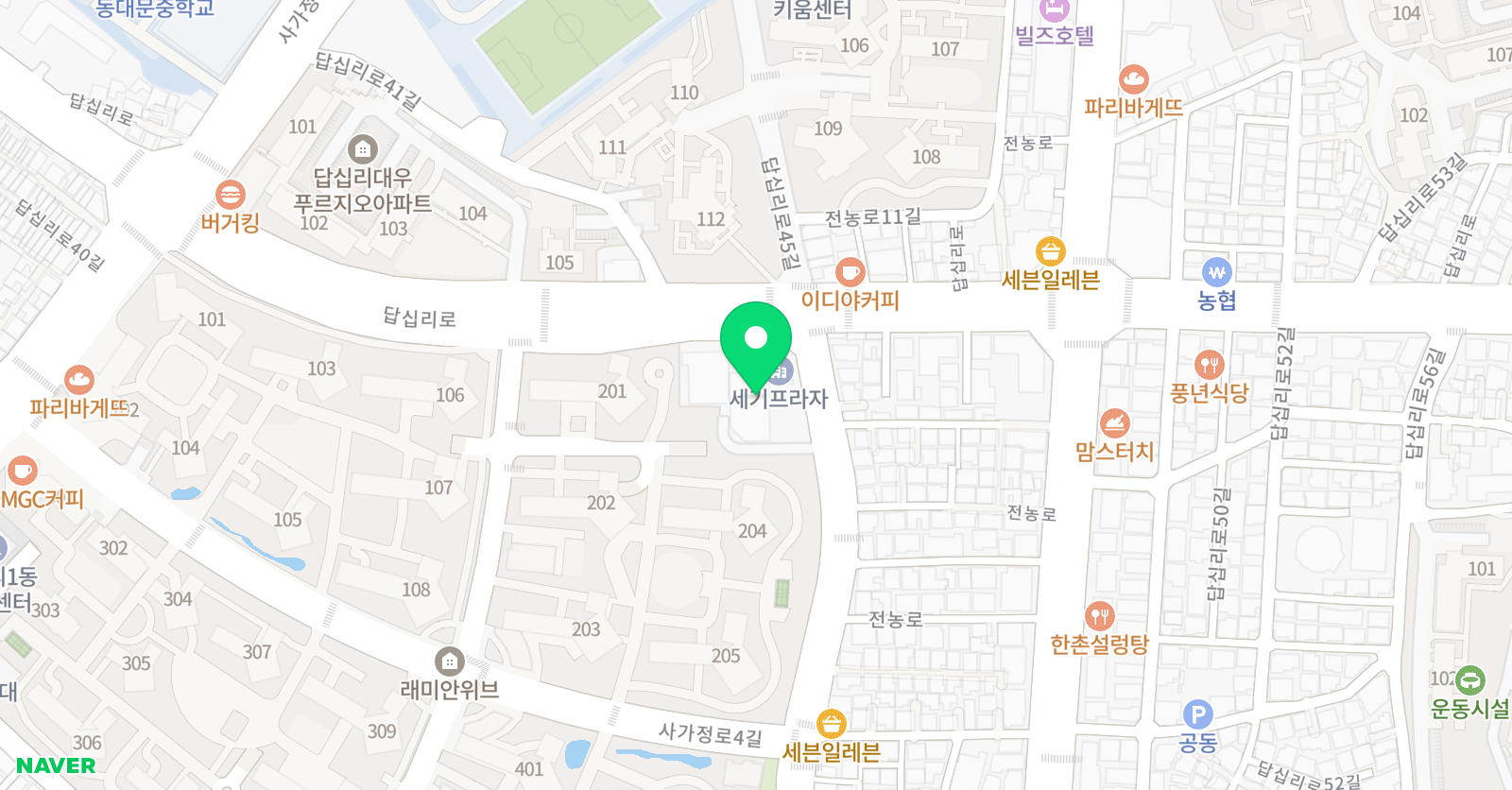 아담리즈 수학학원 동대문센터 위치