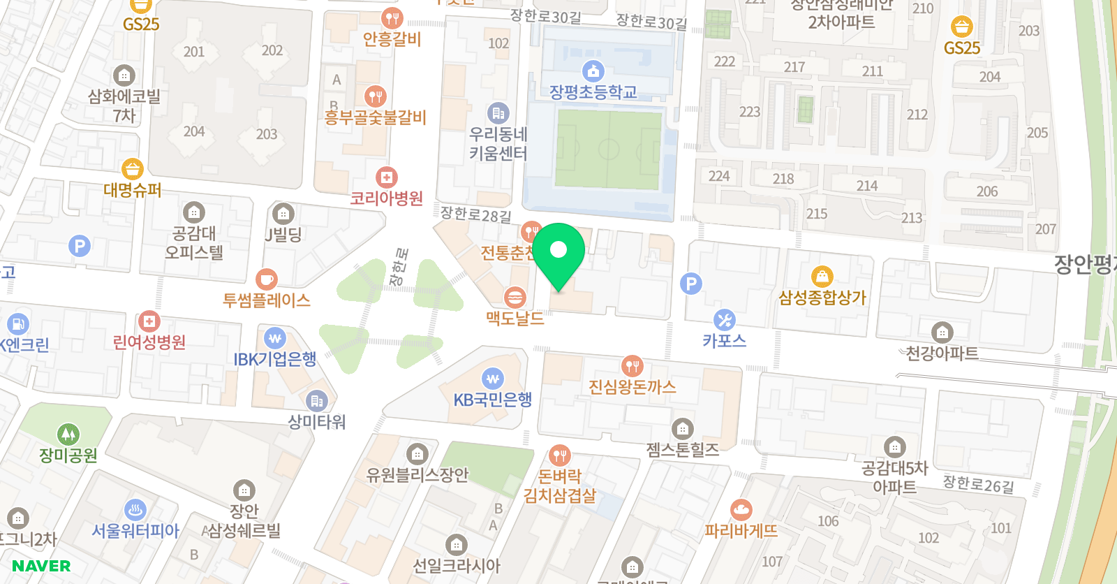EiE고려대 어학원 동대문장안캠퍼스 위치