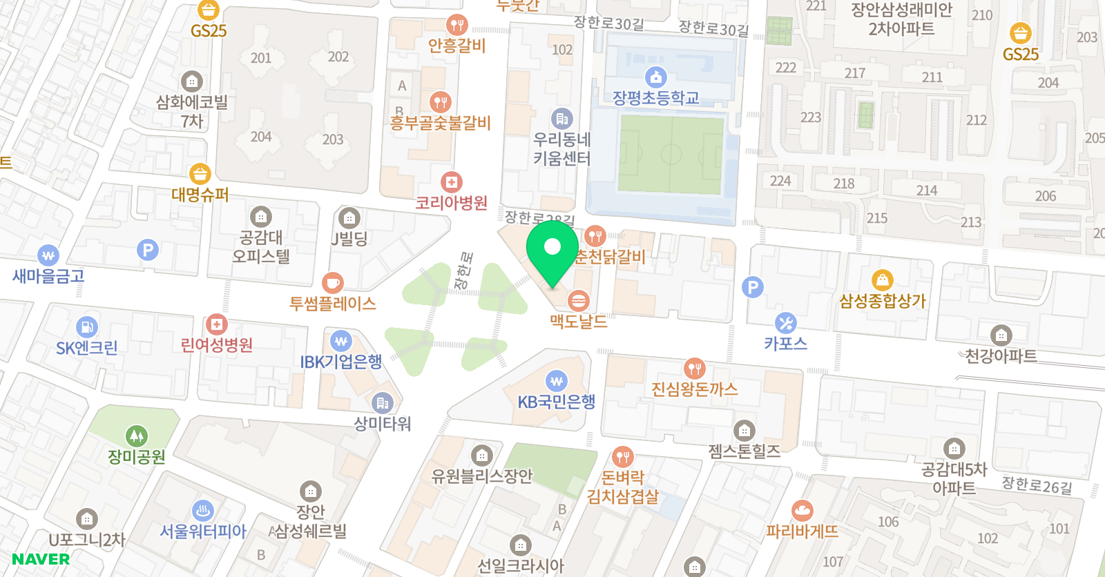 깊은생각 동대문학원 위치