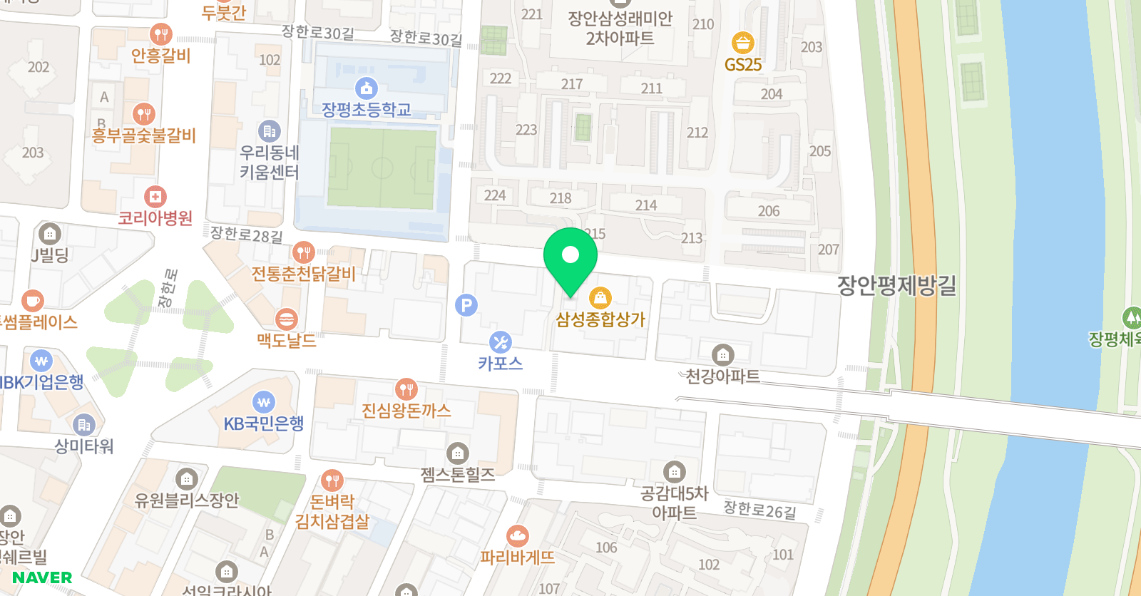 J무용 아카데미학원 위치