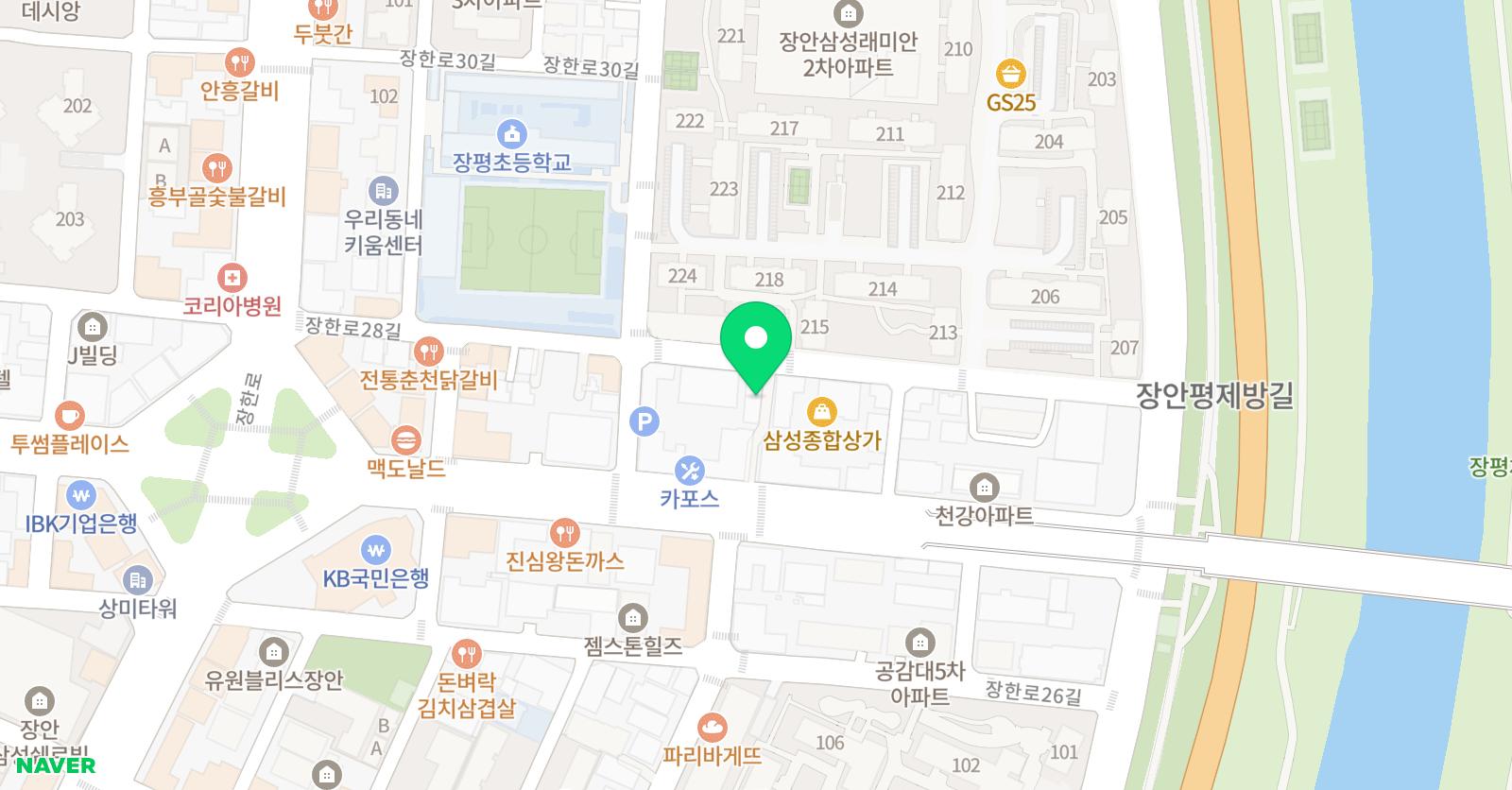 포레스트뮤직 음악학원 위치