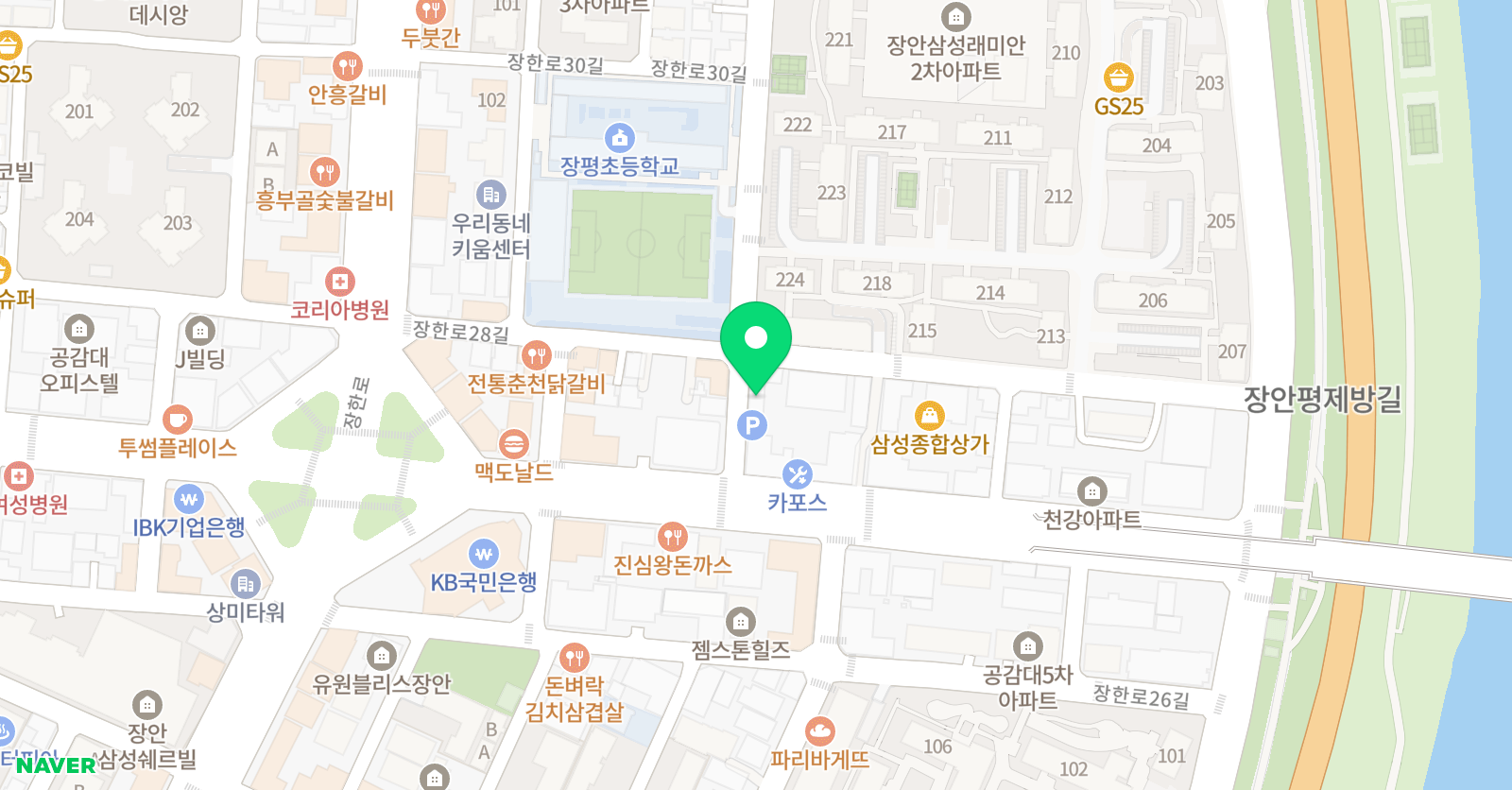 삼성 영어 장안탑학원 위치