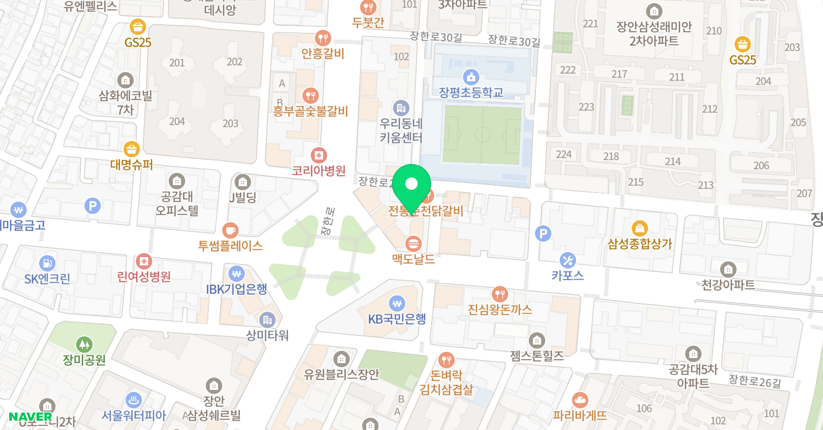 점프셈 장안점 위치