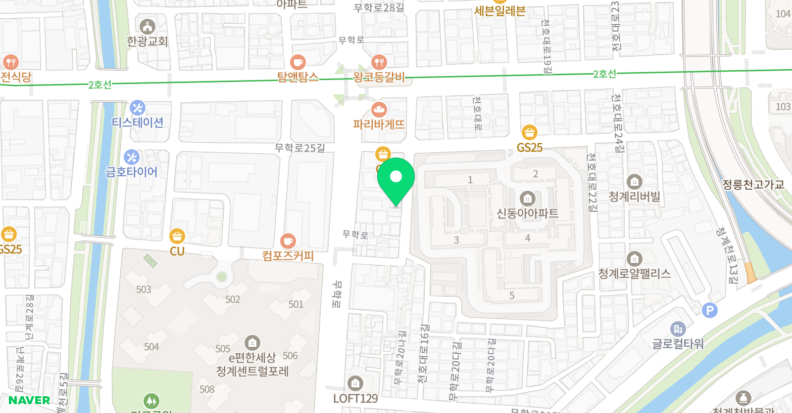 튼튼 영어마스터클럽 동대문용두점 위치