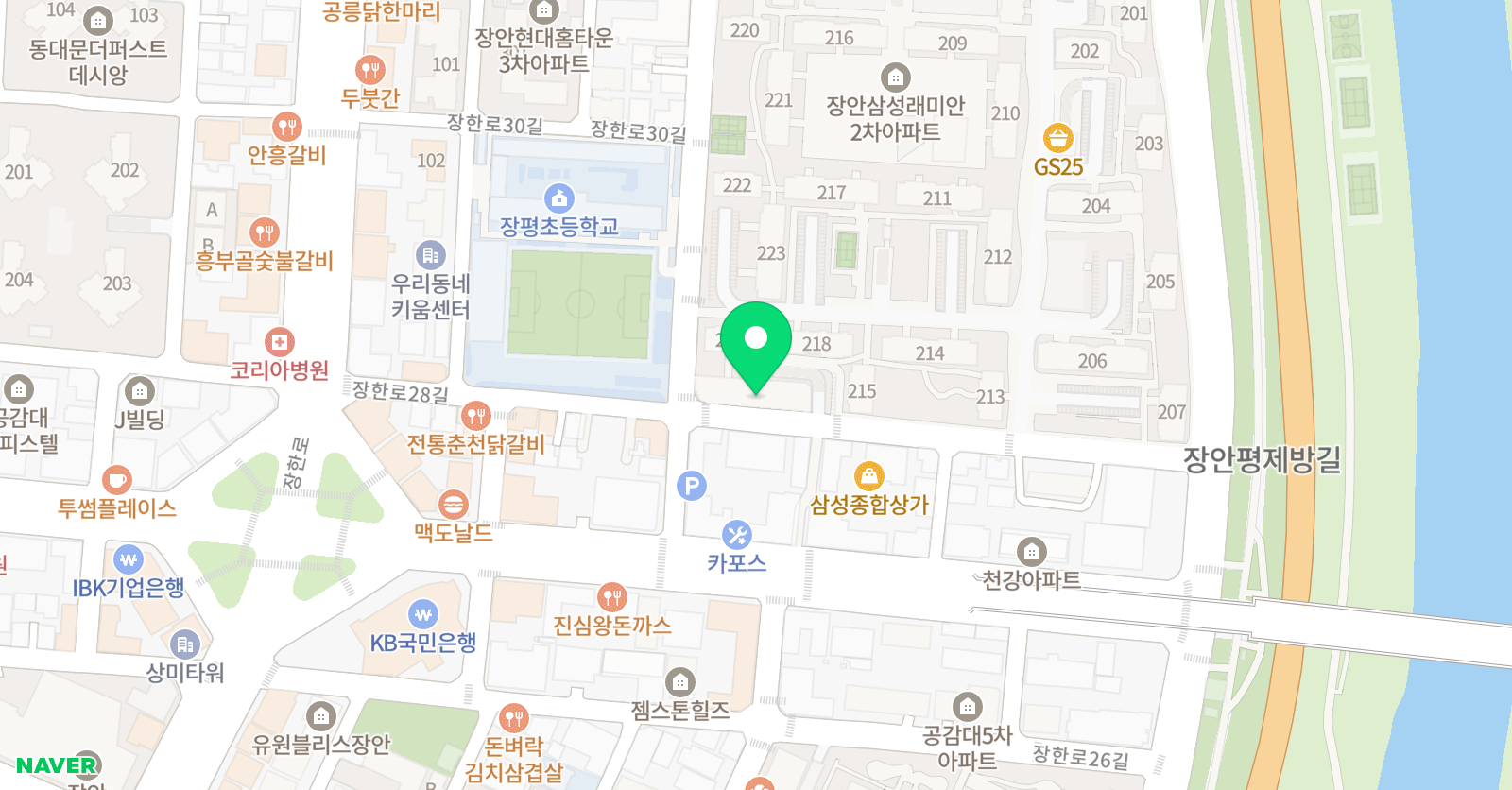 더바른 수학교습소 위치