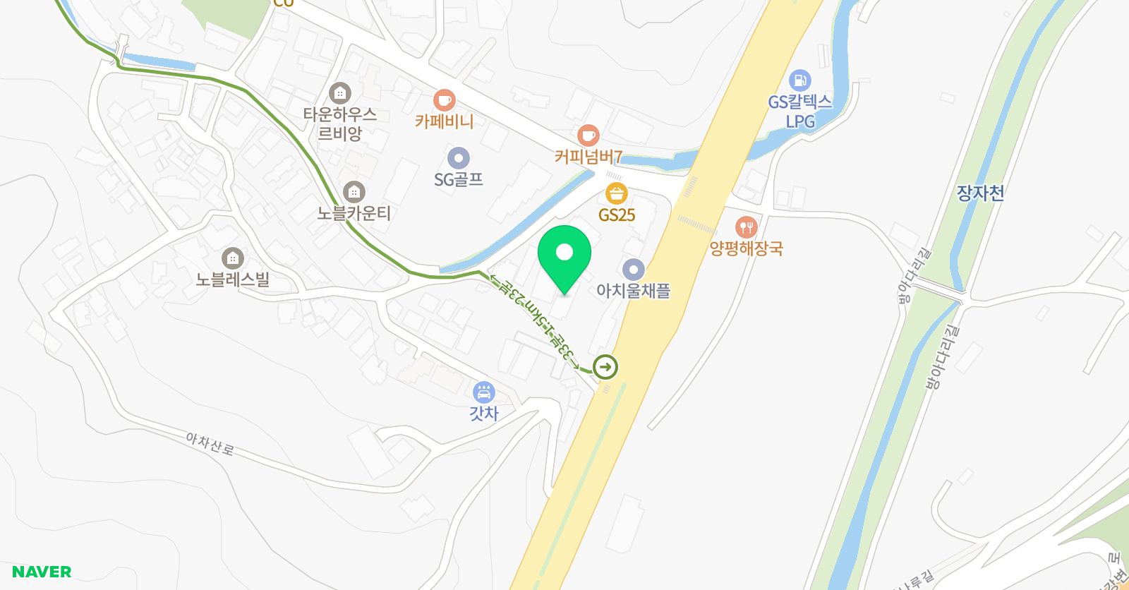 히트키즈스포츠짐 구리아치울점 위치