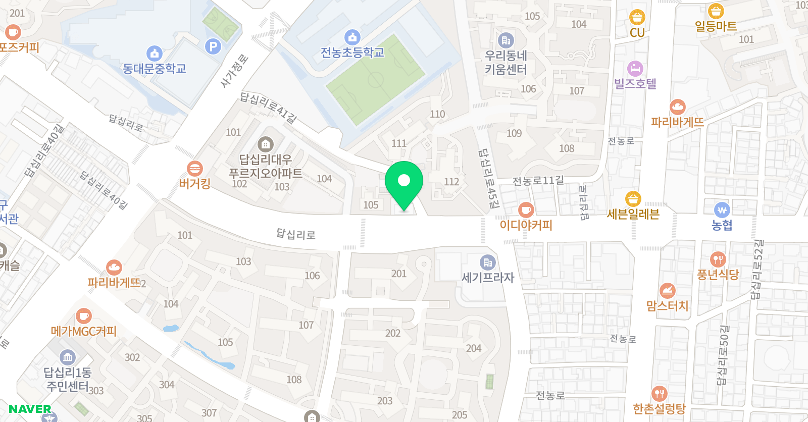 수재탑 학원 위치