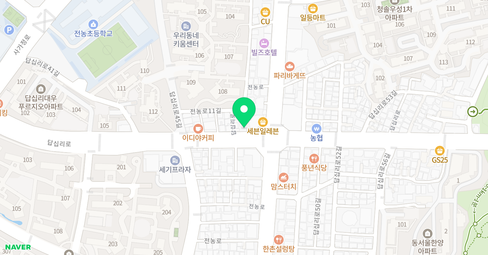 골든킥 태권도 위치