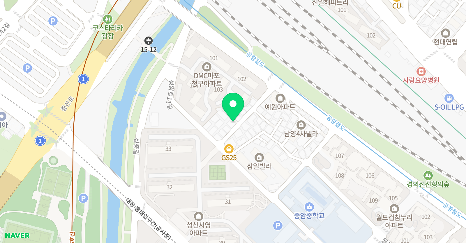 아름다운미술마을 학원 위치