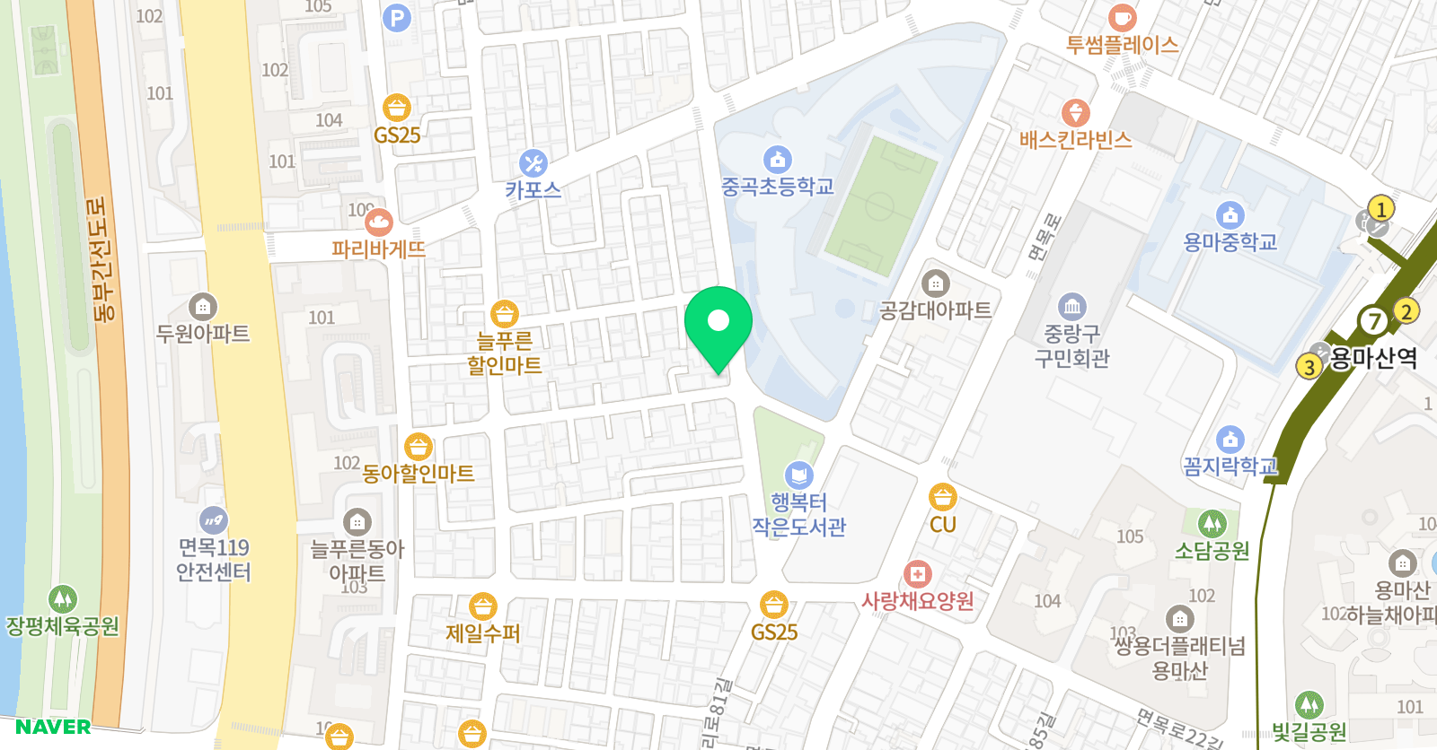 토킹스타 영어학원 중랑직영 위치
