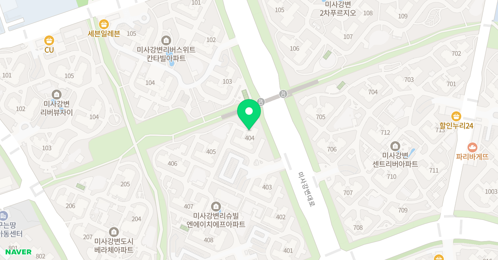 윤선생 우리집앞 영어교실 미사리슈빌점 위치