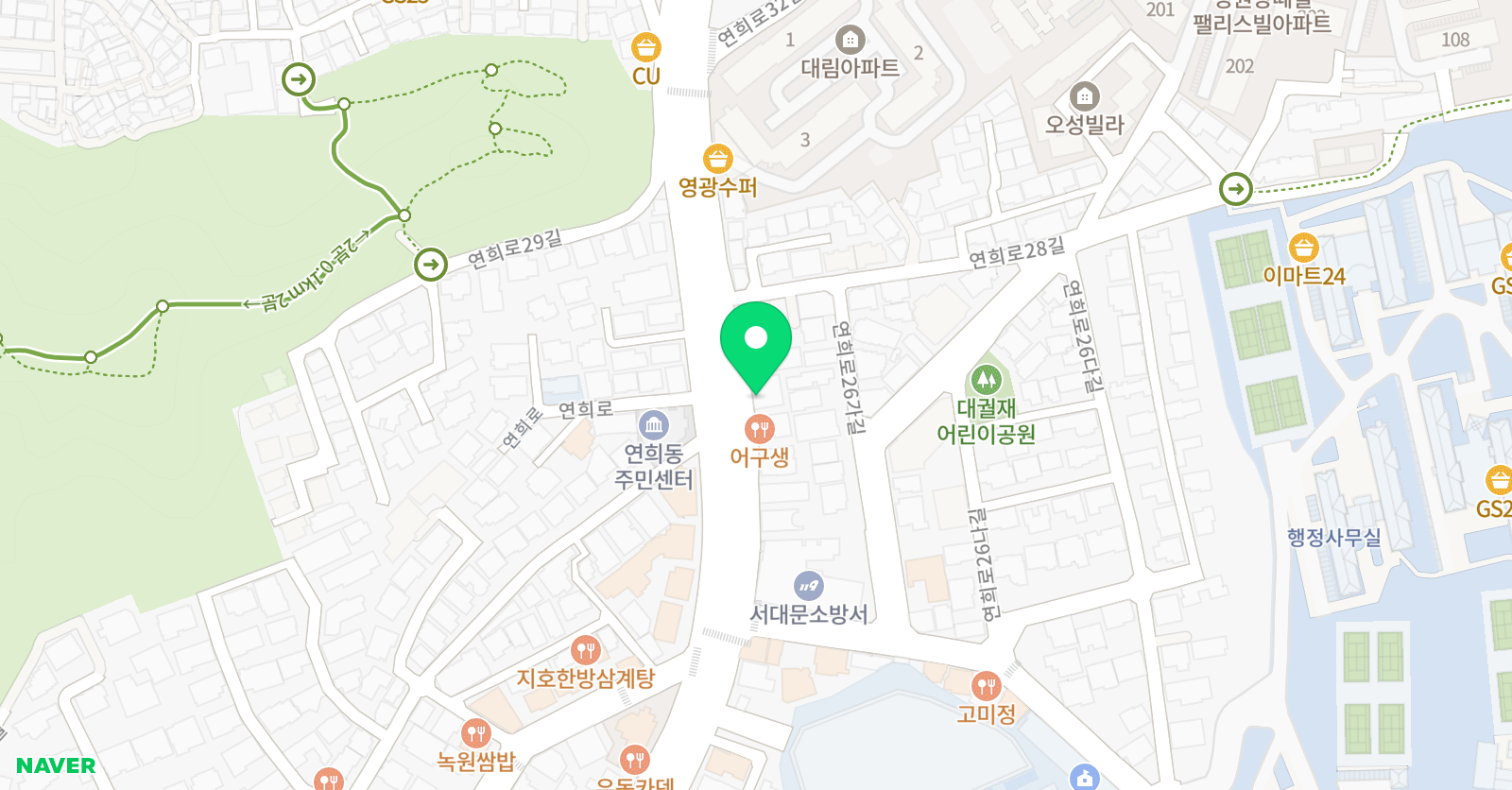 수학과창의력 학원 위치