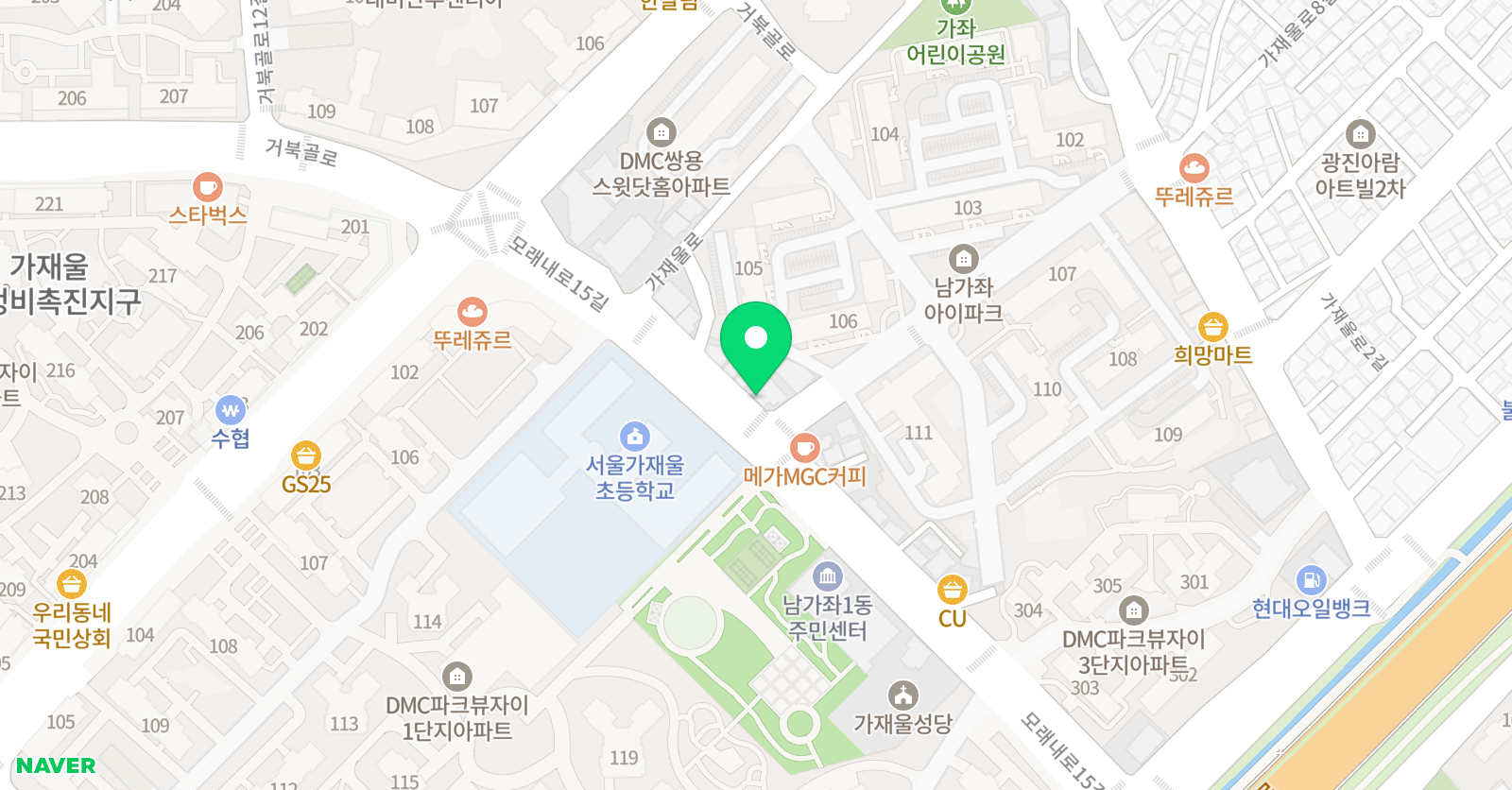 가재울 태권도 위치