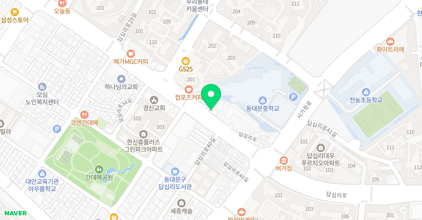 스마트해법 수학 답십리1호점 위치