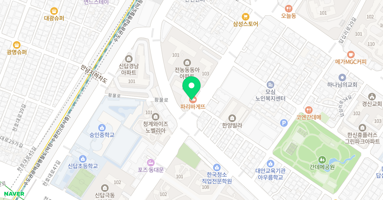 외대HS 어학원 전농답십리브랜치 위치