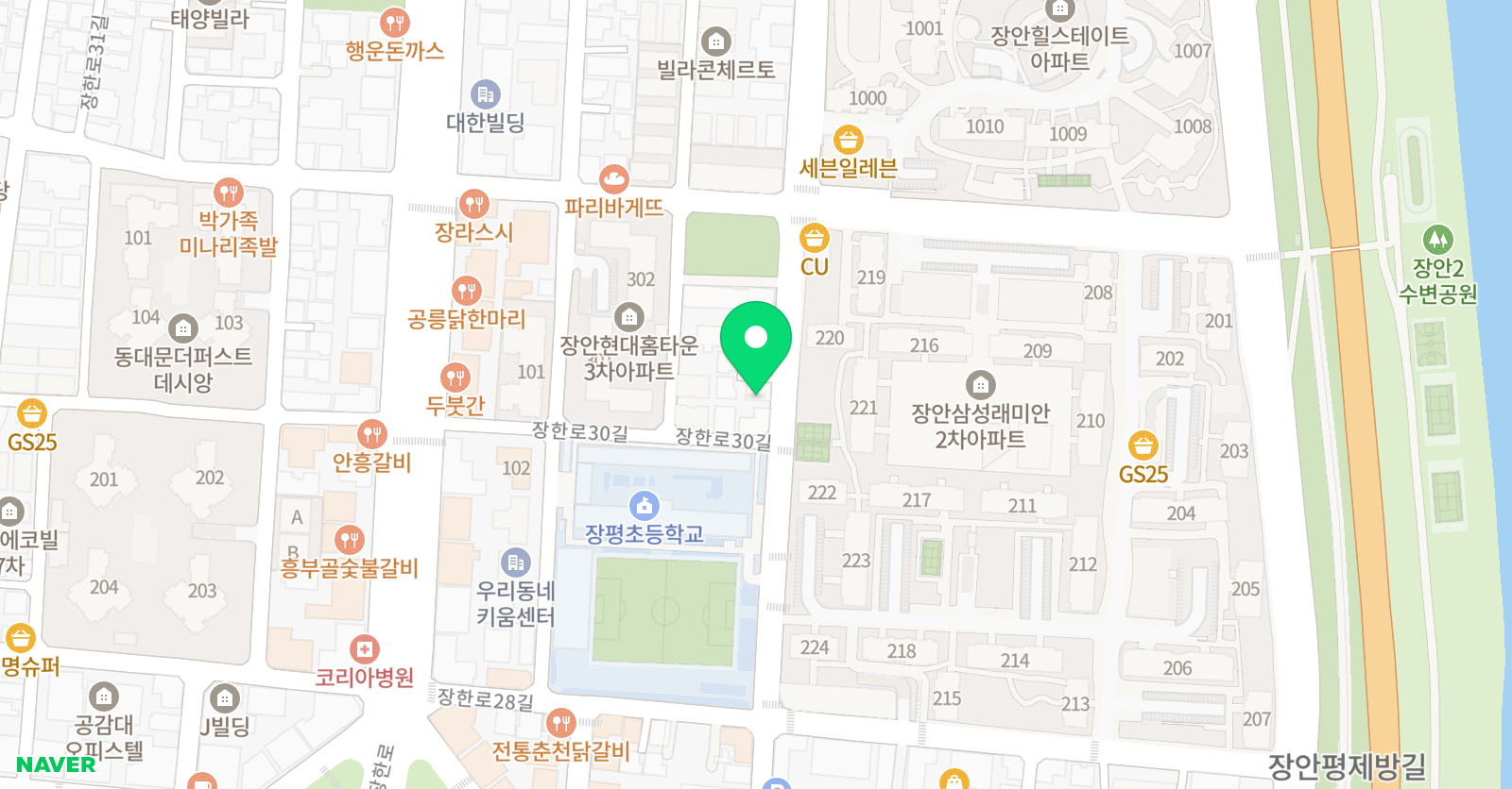 이투스 수학학원 동대문장안점 위치
