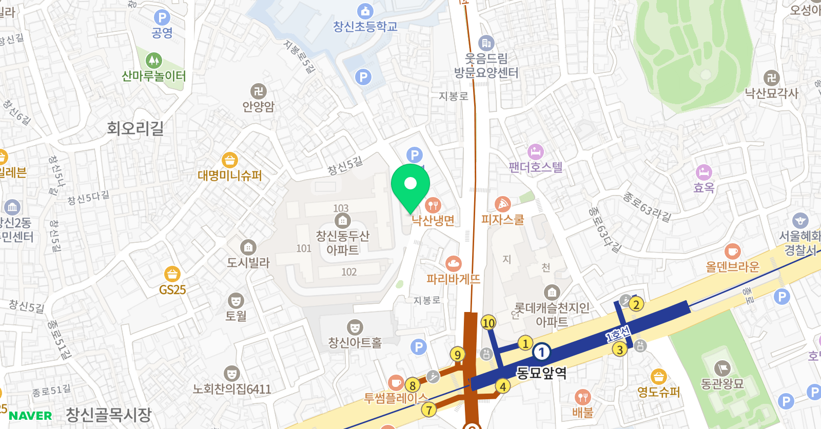 민들레 피아노 위치