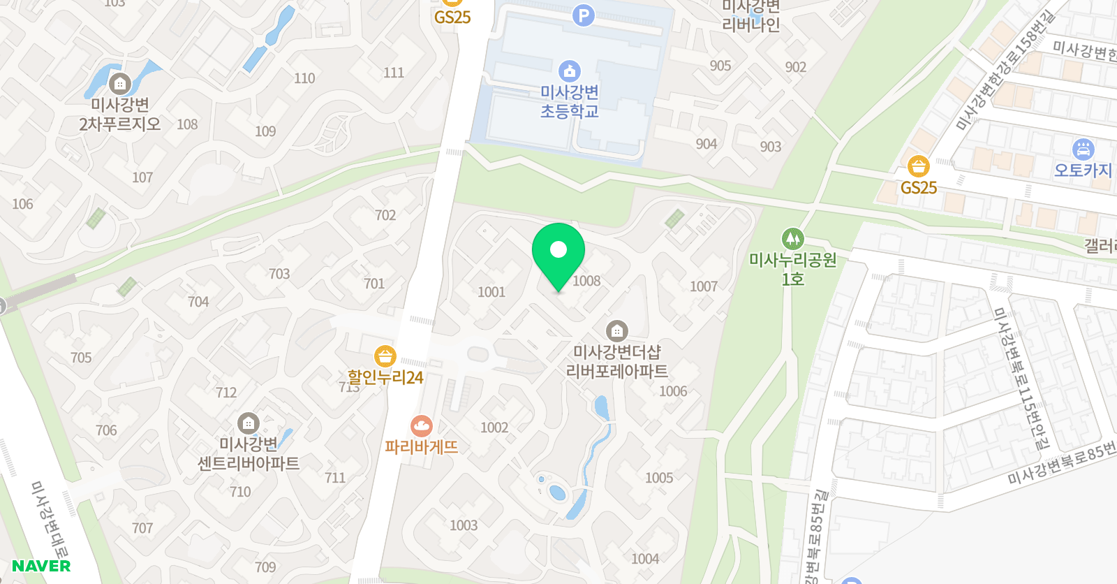 플레이팩토 수학학원 미사포레 위치