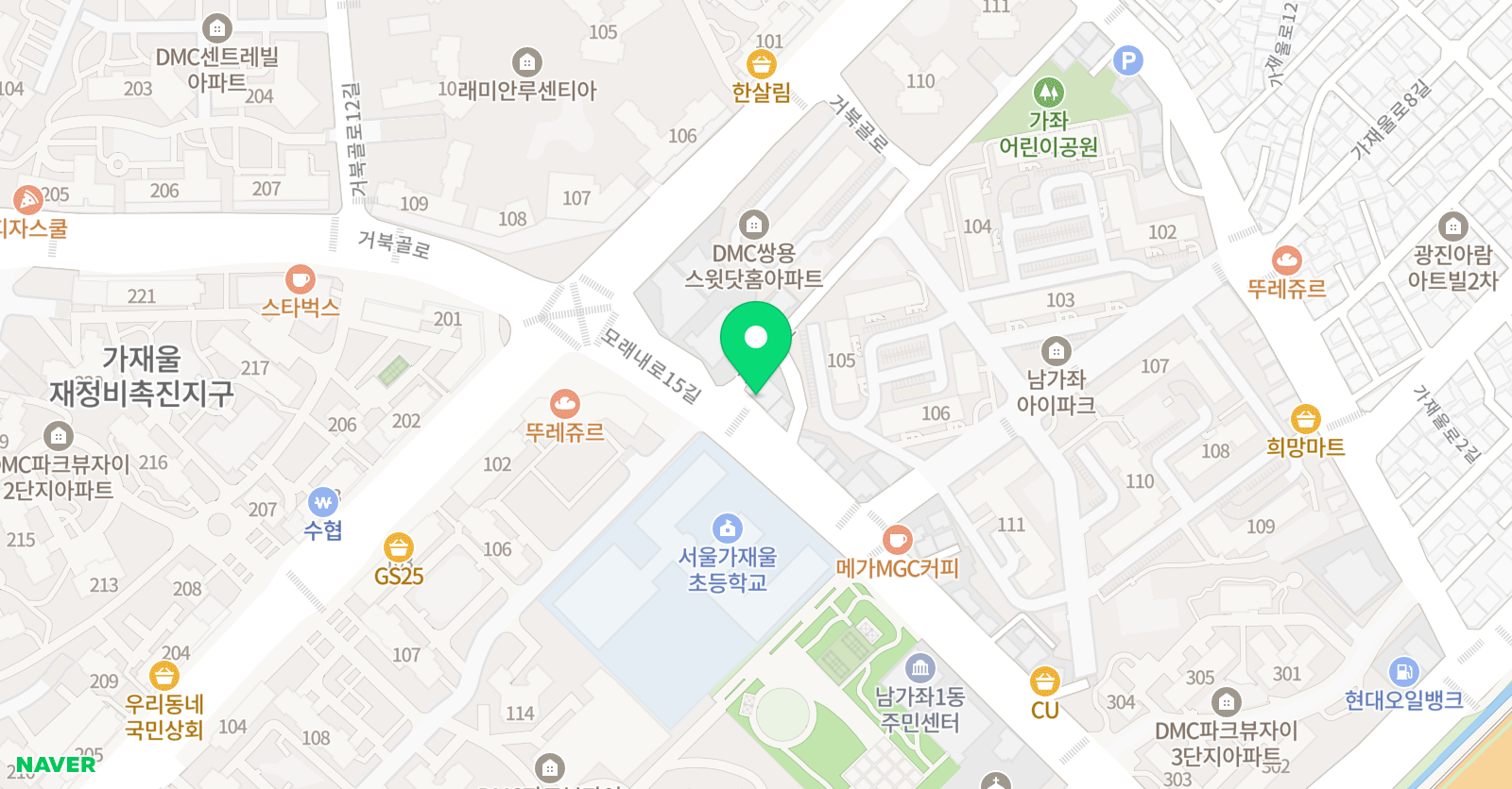 루체테 어학원 가재울캠퍼스1관 위치