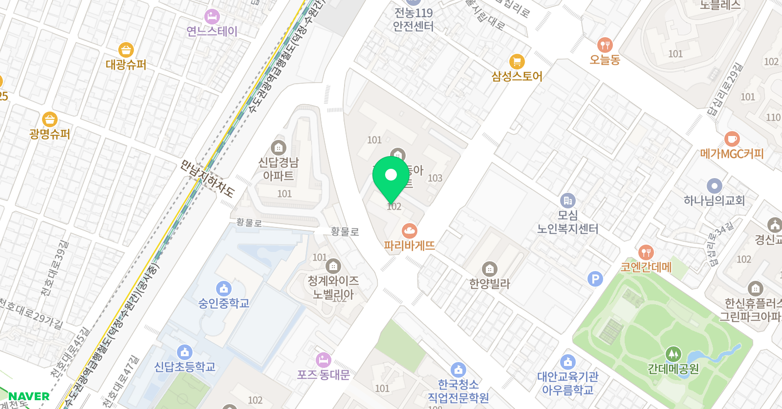 하성애 무용학원 위치